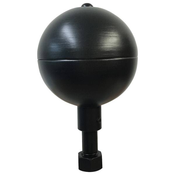 Aluminum Ball Ornament 6" Black